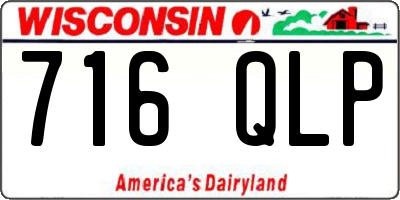 WI license plate 716QLP