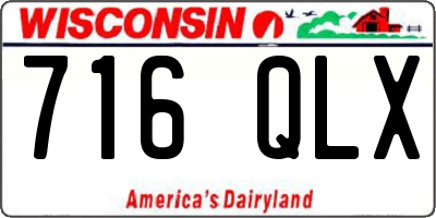WI license plate 716QLX