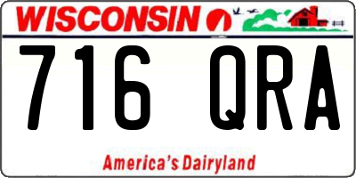 WI license plate 716QRA