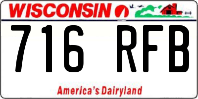 WI license plate 716RFB