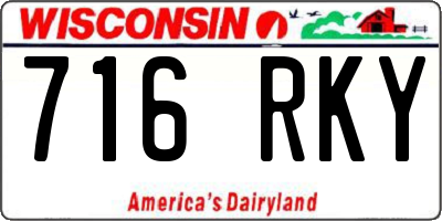 WI license plate 716RKY