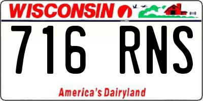 WI license plate 716RNS