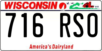 WI license plate 716RSO