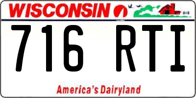 WI license plate 716RTI