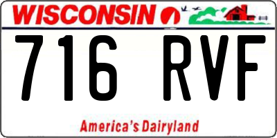 WI license plate 716RVF
