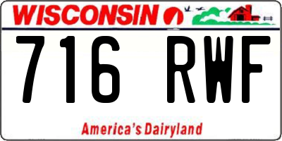 WI license plate 716RWF