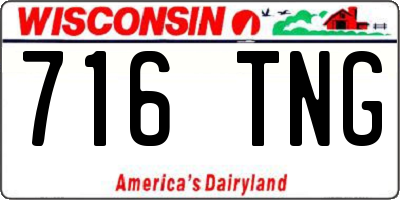 WI license plate 716TNG