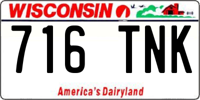 WI license plate 716TNK