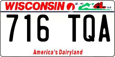 WI license plate 716TQA