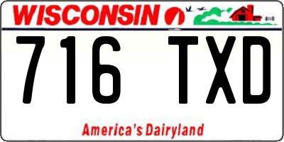 WI license plate 716TXD