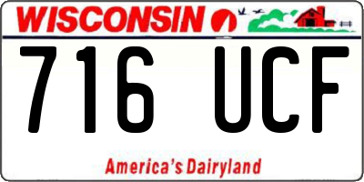 WI license plate 716UCF