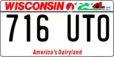 WI license plate 716UTO