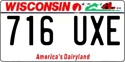 WI license plate 716UXE