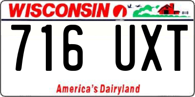 WI license plate 716UXT