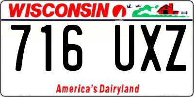 WI license plate 716UXZ