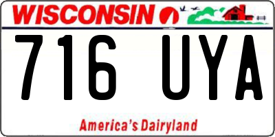 WI license plate 716UYA