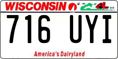 WI license plate 716UYI