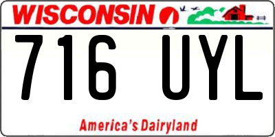 WI license plate 716UYL