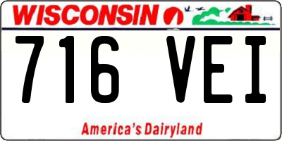 WI license plate 716VEI