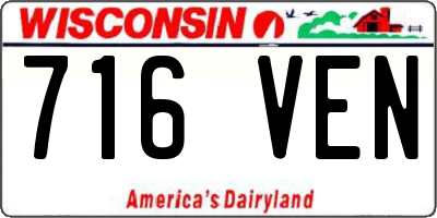 WI license plate 716VEN