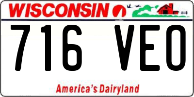 WI license plate 716VEO