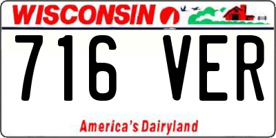 WI license plate 716VER