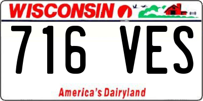WI license plate 716VES