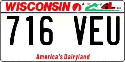WI license plate 716VEU