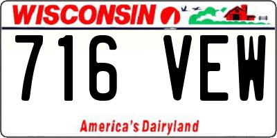 WI license plate 716VEW