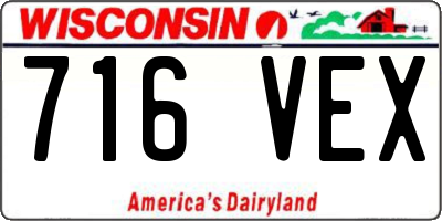 WI license plate 716VEX