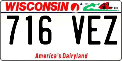 WI license plate 716VEZ