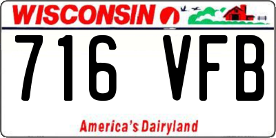 WI license plate 716VFB