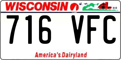 WI license plate 716VFC