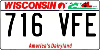 WI license plate 716VFE