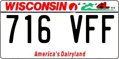 WI license plate 716VFF
