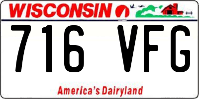 WI license plate 716VFG