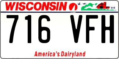 WI license plate 716VFH
