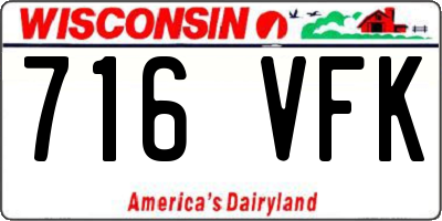 WI license plate 716VFK