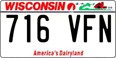 WI license plate 716VFN