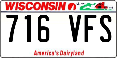 WI license plate 716VFS