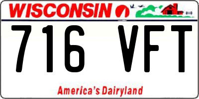 WI license plate 716VFT