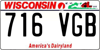 WI license plate 716VGB