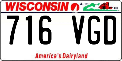 WI license plate 716VGD