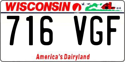 WI license plate 716VGF