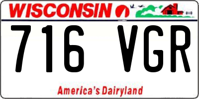 WI license plate 716VGR