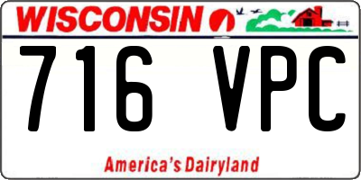 WI license plate 716VPC