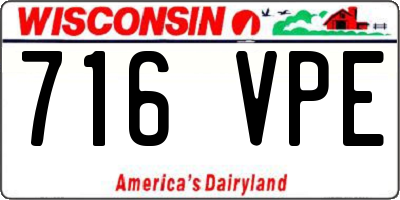 WI license plate 716VPE