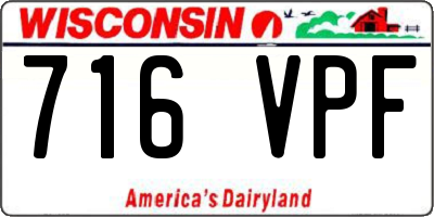 WI license plate 716VPF