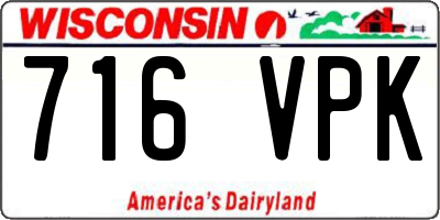 WI license plate 716VPK