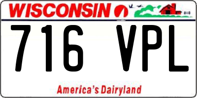 WI license plate 716VPL